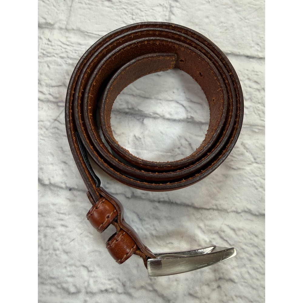 Egon von Furstenberg Leather Belt Mens 115/130 Brown Excellent Made in Italy